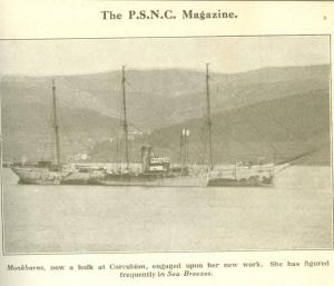 Monkbarns' final voyage - at Corcubion, northern Spain, from Sea Breezes, Vol 10, p65, June 1927